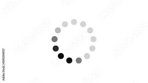 Animated circular loading bar on white transparent background. Loading bar, refresh icon, processing bar.