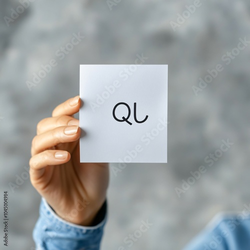 Hand Holding a Note with 