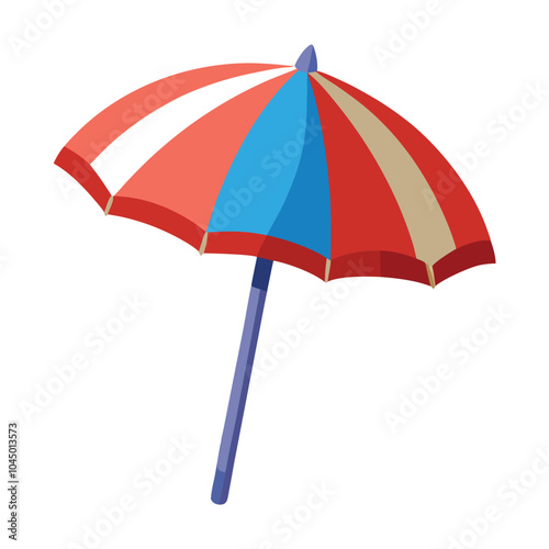 3d umbrella vector mockup. isolated on white background