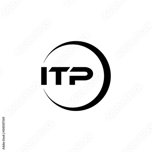 ITP letter logo design with white background in illustrator, vector logo modern alphabet font overlap style, calligraphy designs for logo, Poster, Invitation, etc. photo