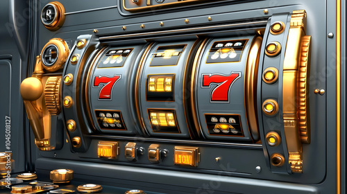 3D Illustration of a Retro ...