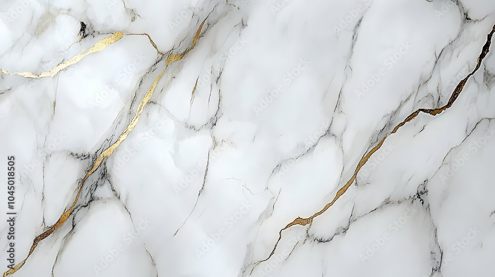 White Marble Background with Golden Veins White Marble Background with Golden Veins