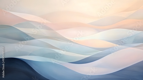 Abstract Landscape with soft flowing shapes. Abstract Background pattern