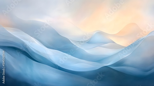 Abstract Landscape with soft flowing shapes. Abstract Background pattern