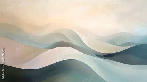 Abstract Landscape with soft flowing shapes. Abstract Background pattern