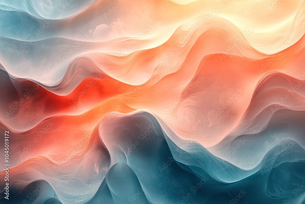 Obraz premium Abstract Wavy Landscape