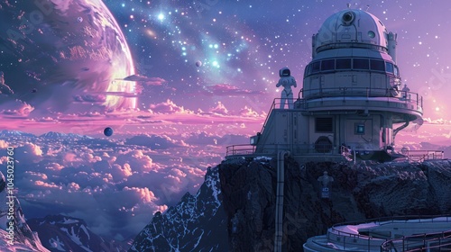 Fototapeta Naklejka Na Ścianę i Meble -  Astronauts on a Space Station