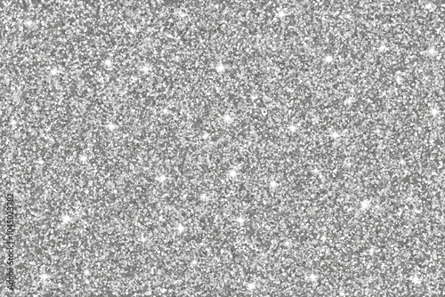 Silver glitter vector background. Silver glitter vector festive background. File contains layers: background, glitter and sparkles. EPS 10