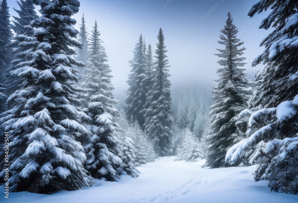 majestic snow covered fir trees standing tall serene winter wonderland filled sparkling snowflakes glimmering ice crystals, landscape, nature, forest, cold majestic snow covered fir trees standing tall serene winter wonderland filled sparkling snowflakes glimmering ice crystals, landscape, nature, forest, cold