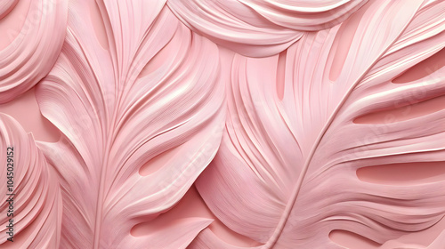 Pink Leaf Abstract Background