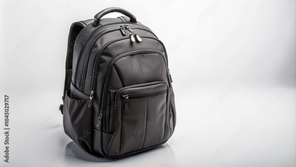 Fototapeta premium School Students Black Bag Photo Isolated - Essential Backpack, Education, Study, School Supplies, Academic, Learning, Student Life, Study Materials, Fashion, Accessory, Classroom 