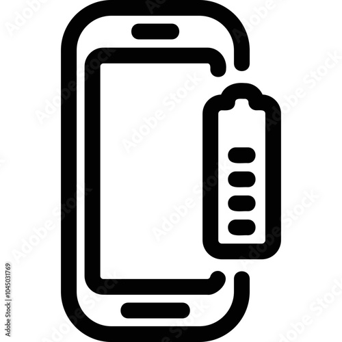 Simple vector icon phone charging