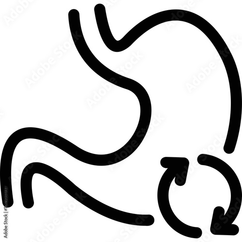 Simple vector icon stomach