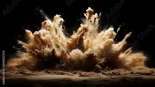 Sand Explosion on Black Bac...