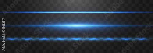 Abstract lights lines on png. Vector laser beams. Glowing streaks on dark background. Luminous neon lines isolated on trasparent backgound.