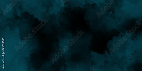 abstract cloud and vapor texture background. Black and teal smoke aquarelle smudge illustration smooth grungy smokey light pastel colors ink glow. Teal color powder explosion	
