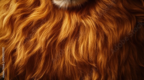 Close-up of lion mane texture, showcasing the thick, golden strands of fur, filling the entire screen with the majestic texture of the king of the jungle.