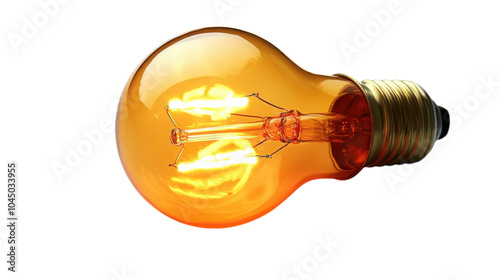 Wallpaper Mural A glowing amber light bulb radiating warmth and nostalgia in a modern setting Torontodigital.ca