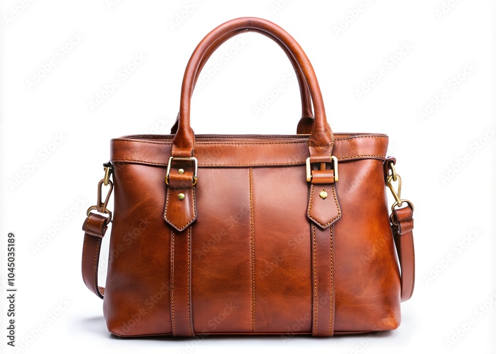 brown leather women design handbag 