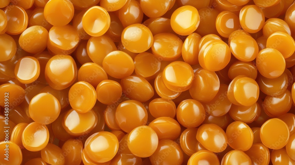 A background completely packed with golden caramel candies, tightly arranged to create a sweet, glossy, and rich surface with no gaps. A background completely packed with golden caramel candies, tightly arranged to create a sweet, glossy, and rich surface with no gaps.