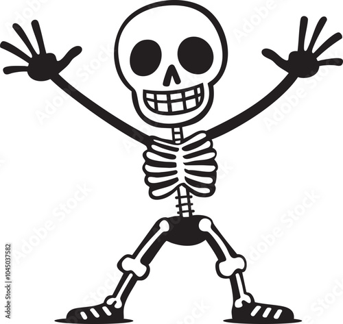 Funny freaky skeleton 