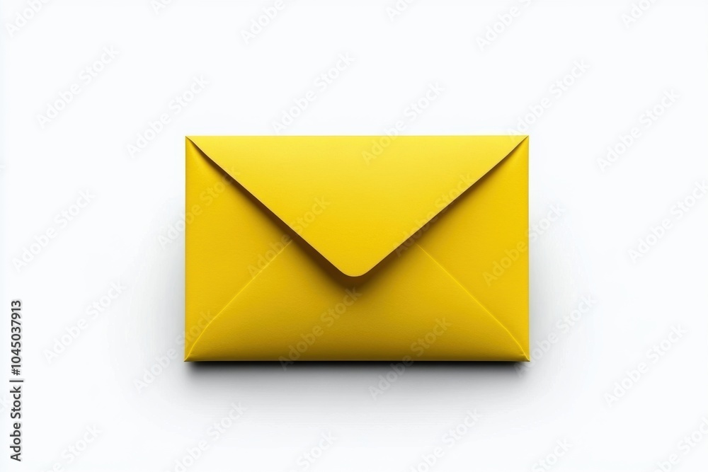A yellow envelope on a white background - Backgrounds A yellow envelope on a white background - Backgrounds