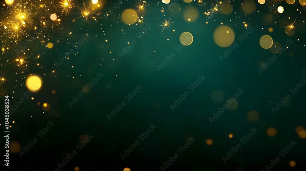 Abstract Background with Gold Glitter and Bokeh Lights Abstract Background with Gold Glitter and Bokeh Lights