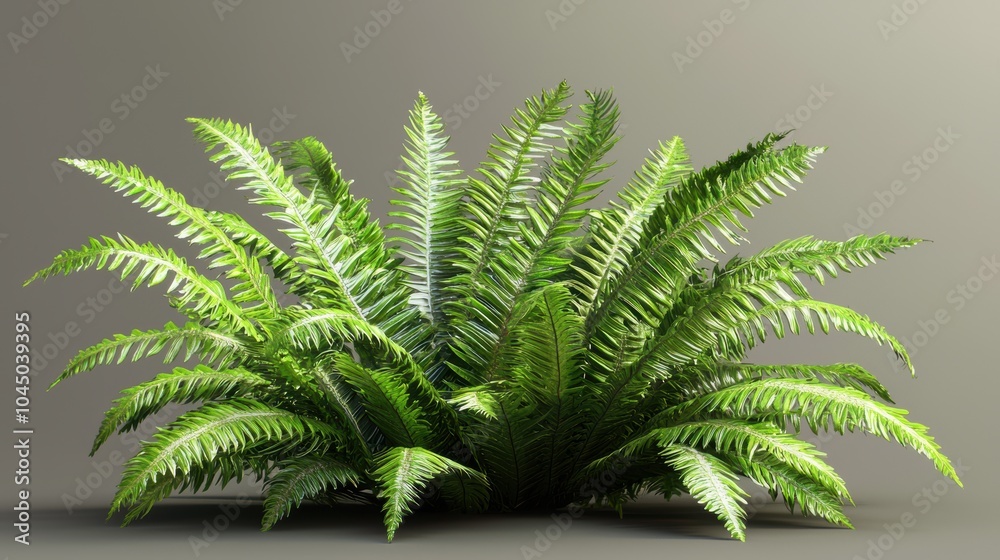 Realistic 3D Model of a Fern Plant Realistic 3D Model of a Fern Plant