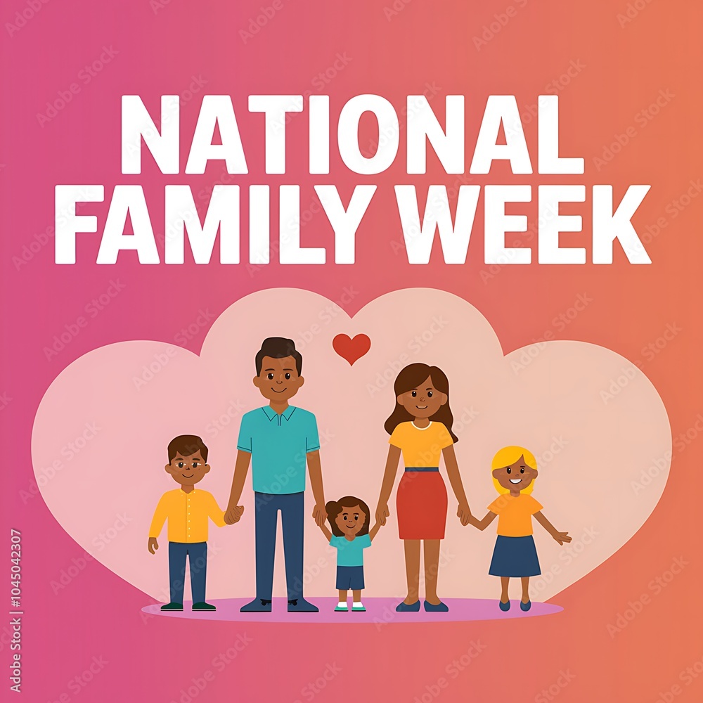 A Family of Four Holding Hands for National Family Week A Family of Four Holding Hands for National Family Week