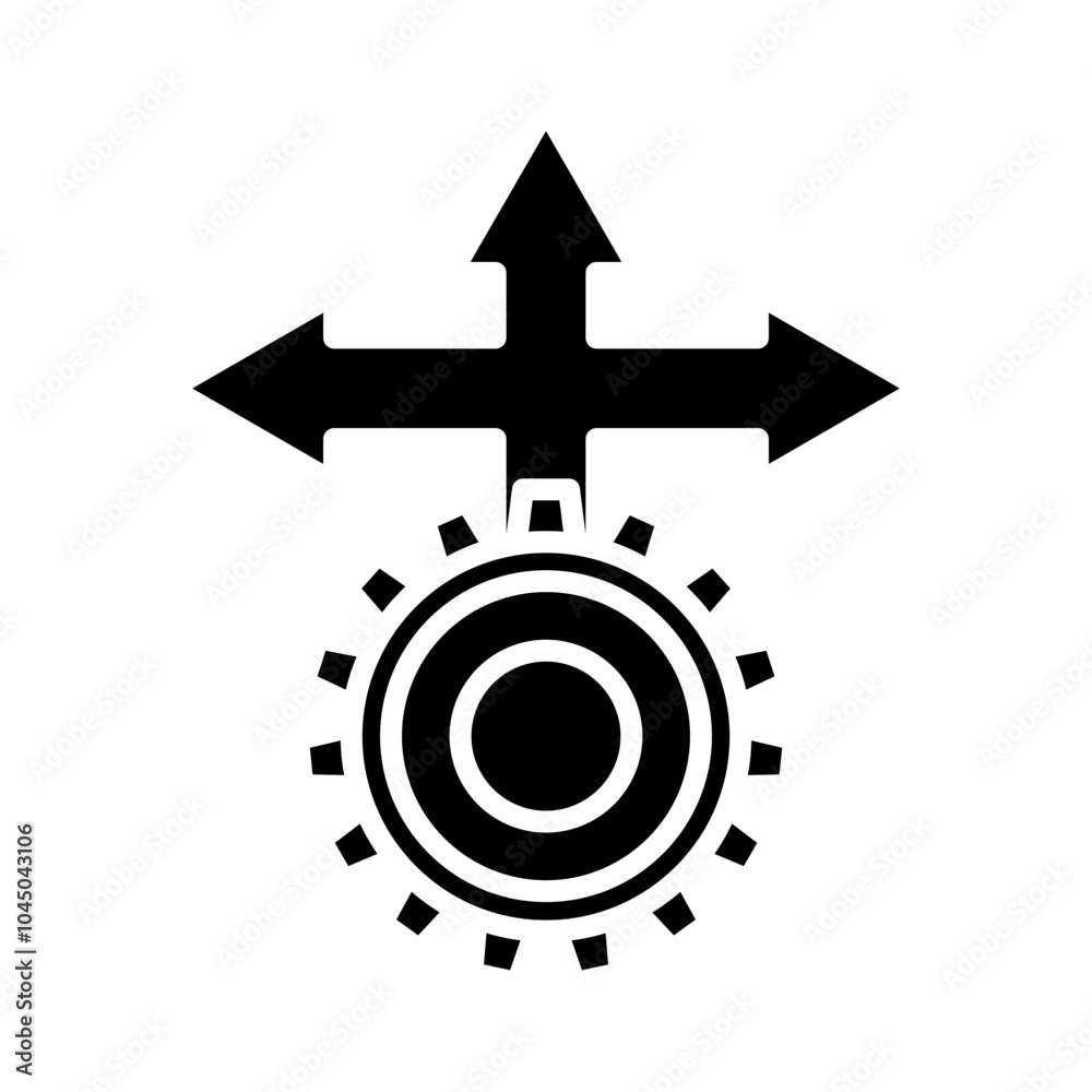 Decision Gear glyph icon Decision Gear glyph icon