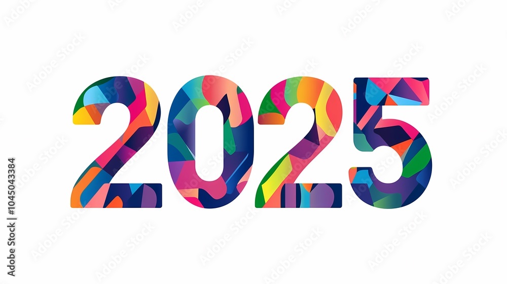 New Year illustration theme 2025 poster background New Year illustration theme 2025 poster background