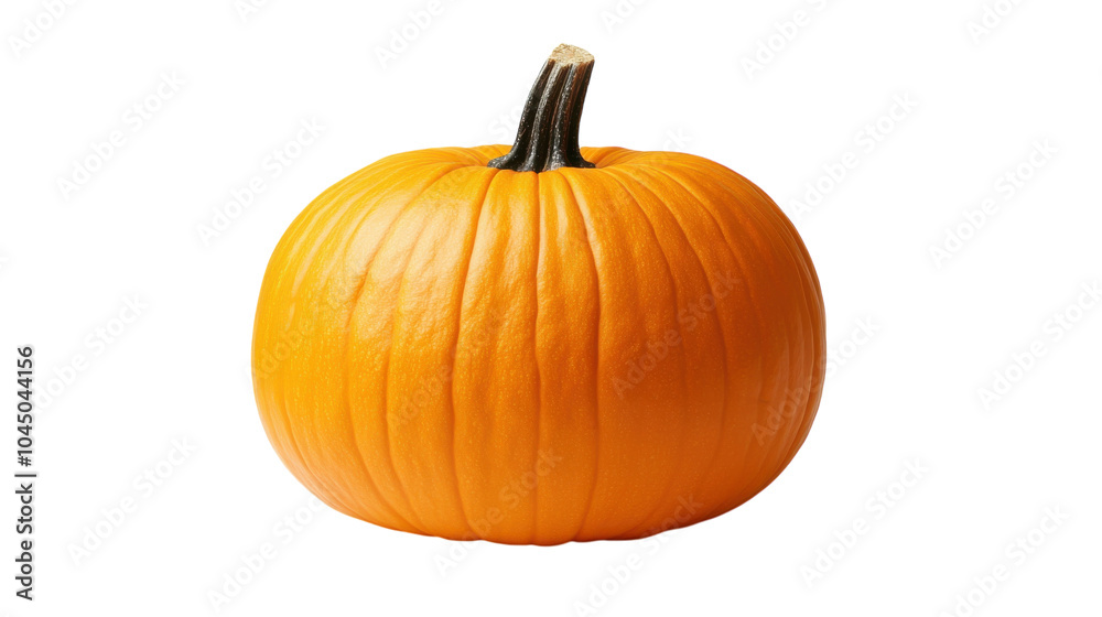 Bright orange pumpkin resting on a clean surface, showcasing its smooth texture and vibrant hue Bright orange pumpkin resting on a clean surface, showcasing its smooth texture and vibrant hue