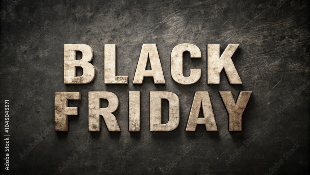 Fototapeta premium Vintage Black Friday Sale Sign with Textured Design for Holiday Promotions
