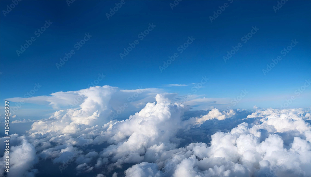 Clear blue sky and white clouds. Clear blue sky and white clouds.