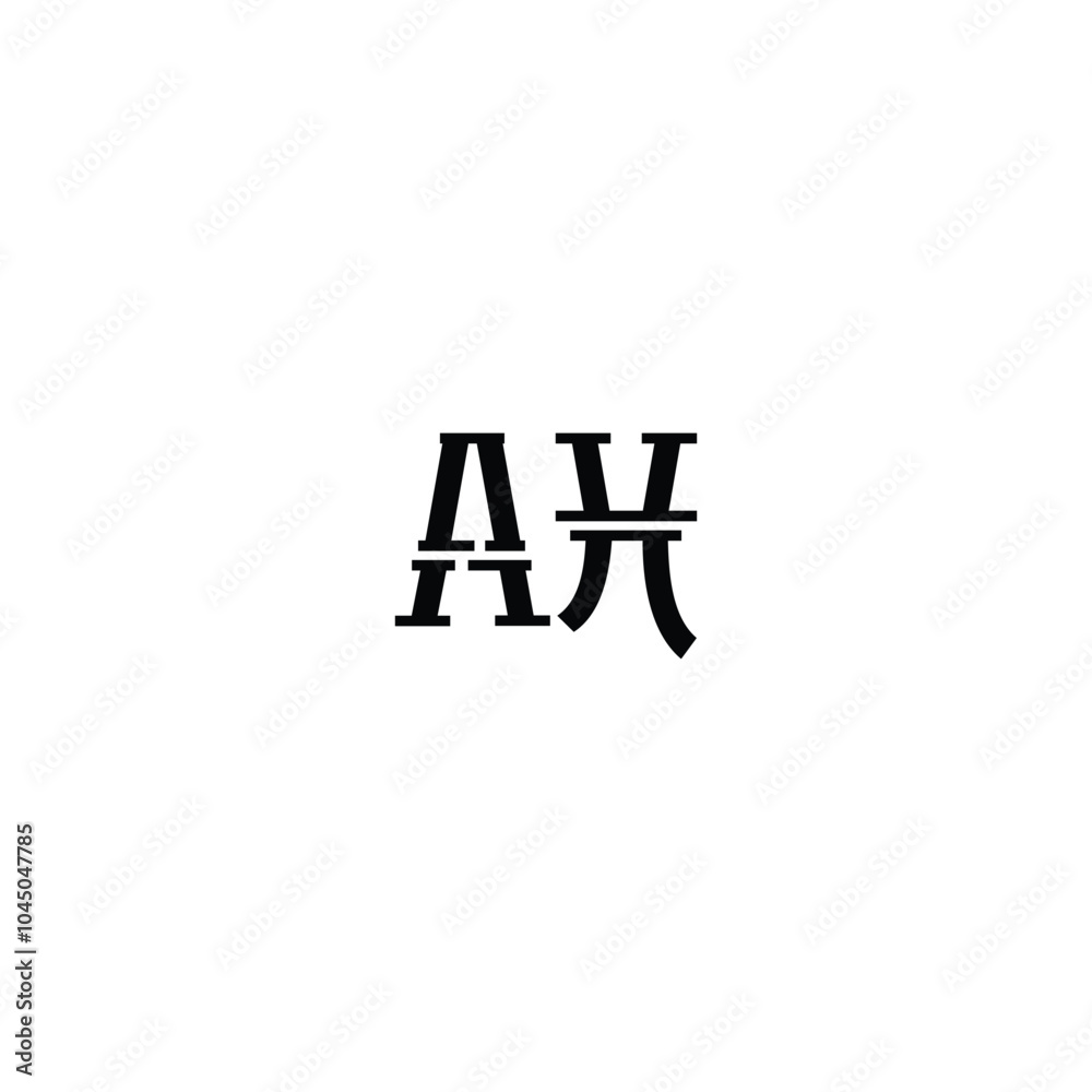 AX monogram logo design letter text name symbol monochrome logotype alphabet character simple logo AX monogram logo design letter text name symbol monochrome logotype alphabet character simple logo