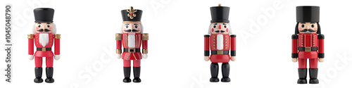 A festive display of colorful nutcracker soldiers, each with distinct uniforms and styles, symbolizing holiday cheer and tradition.