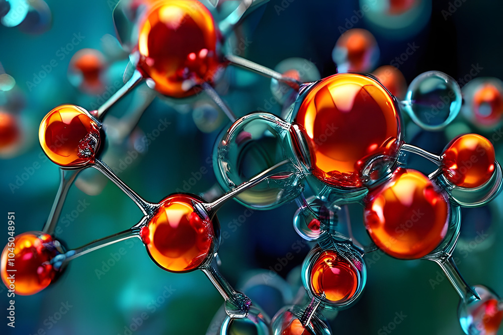 3d render of a molecule 3d render of a molecule