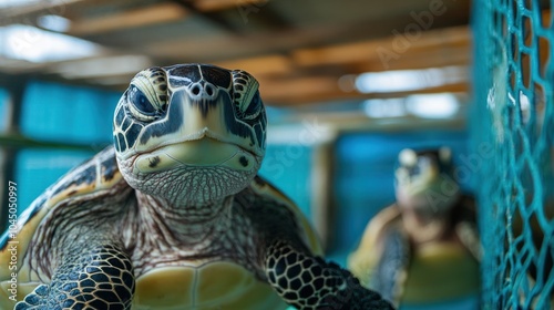 Marine species rehabilitation centers helping injured sea animals recover and return to the ocean photo