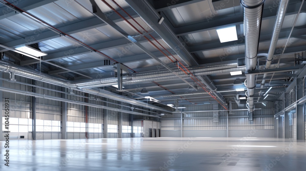 Empty Industrial Warehouse Space Empty Industrial Warehouse Space