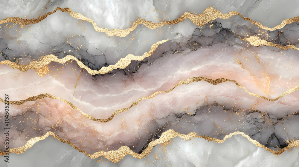Obraz premium Abstract Background with Gold Glitter and Marble