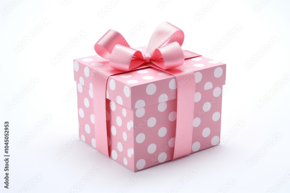 Obraz premium Gift birthday box white background.