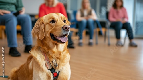 Service dog training in progress, with skilled trainers teaching dogs to perform specific tasks for people with disabilities