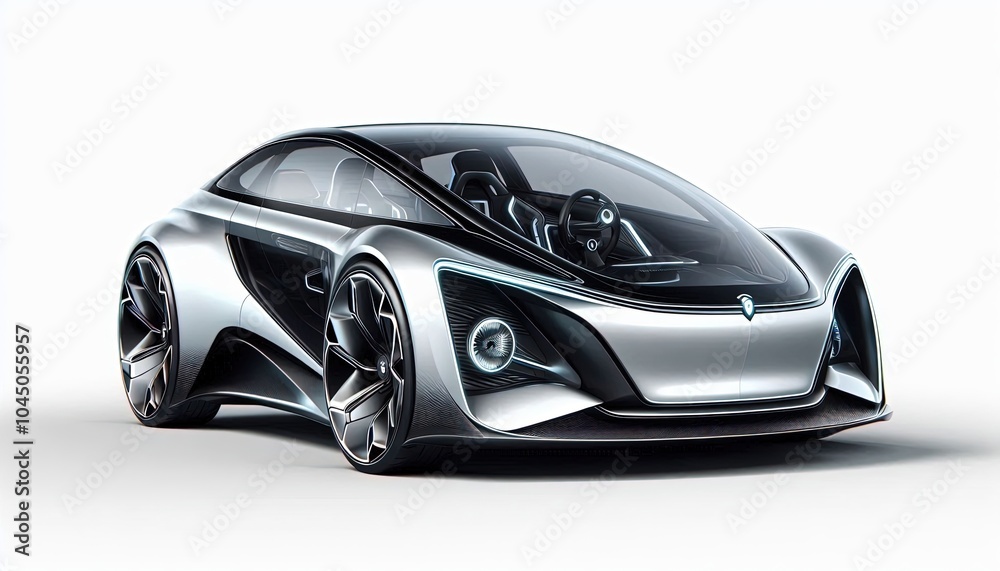 Fototapeta premium Futuristic Sports Car Concept Design.