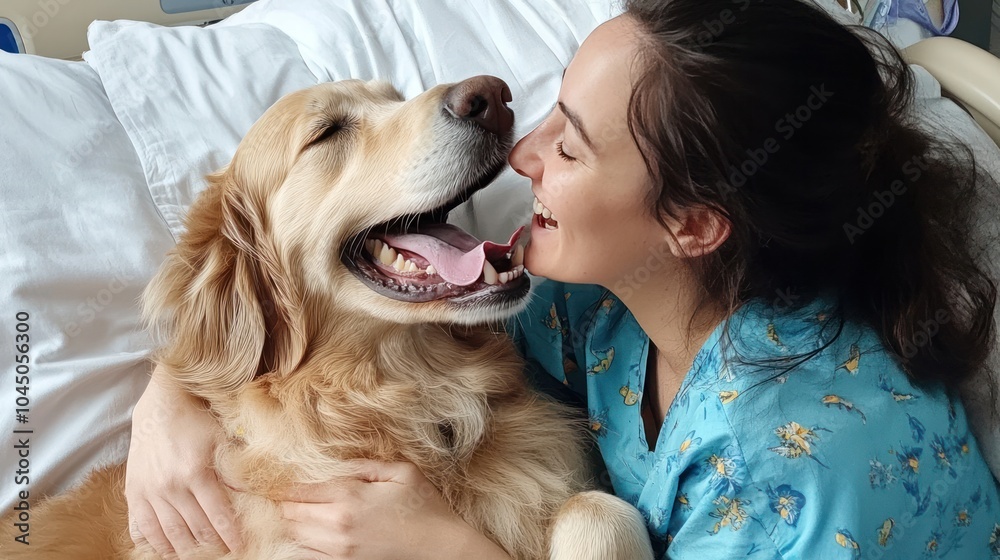 Therapy animals in action, providing comfort and emotional healing to people in hospitals and care facilities