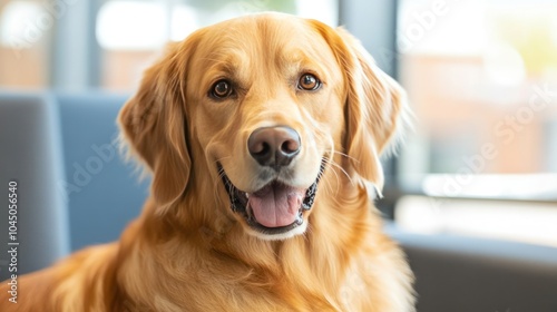 Therapy dogs offering comfort and emotional support to individuals in hospitals, nursing homes, and schools photo