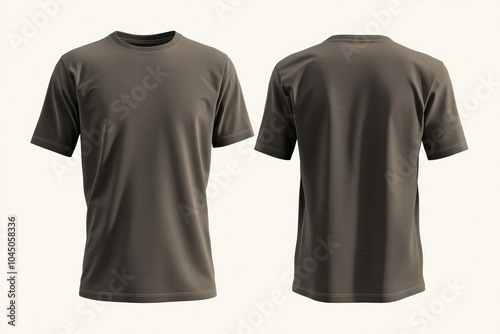 Casual Olive T-Shirt Mockup for Design Showcase