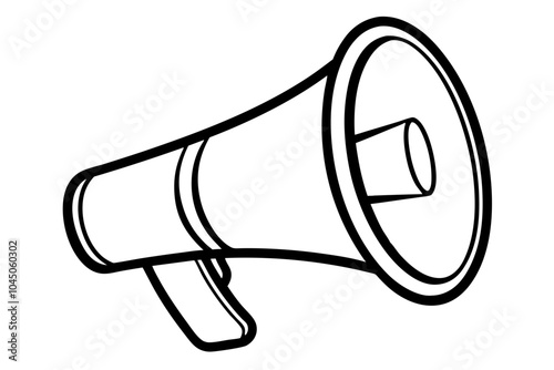 megaphone black silhouette vector,hand holding megaphone line art