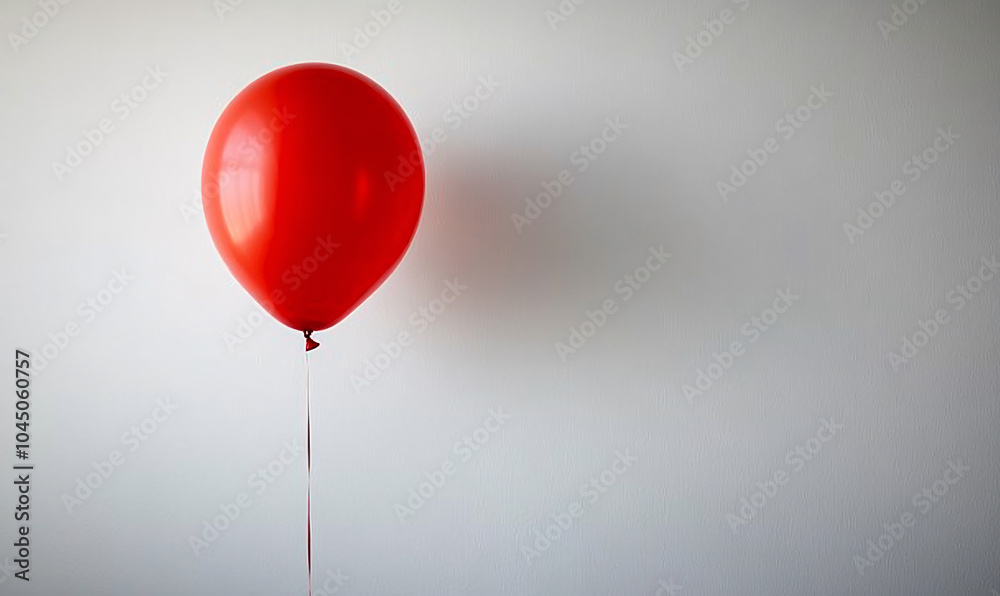 Red balloon floating in the air Red balloon floating in the air