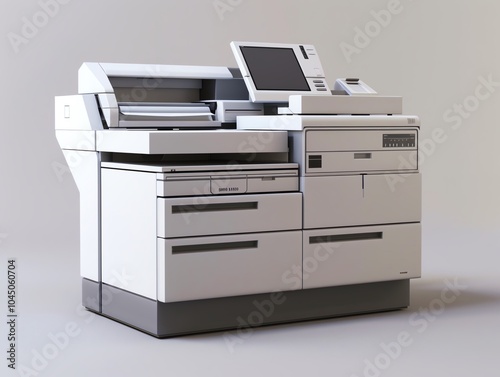 A 3D render of a copiers developer unit