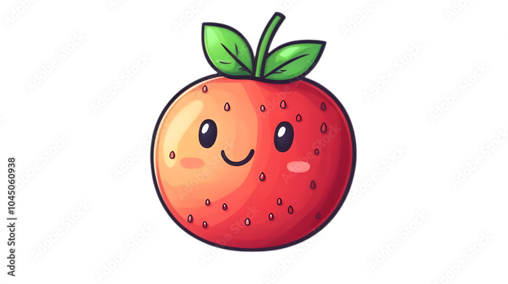 Obraz premium Cute sweet strawberry illustration